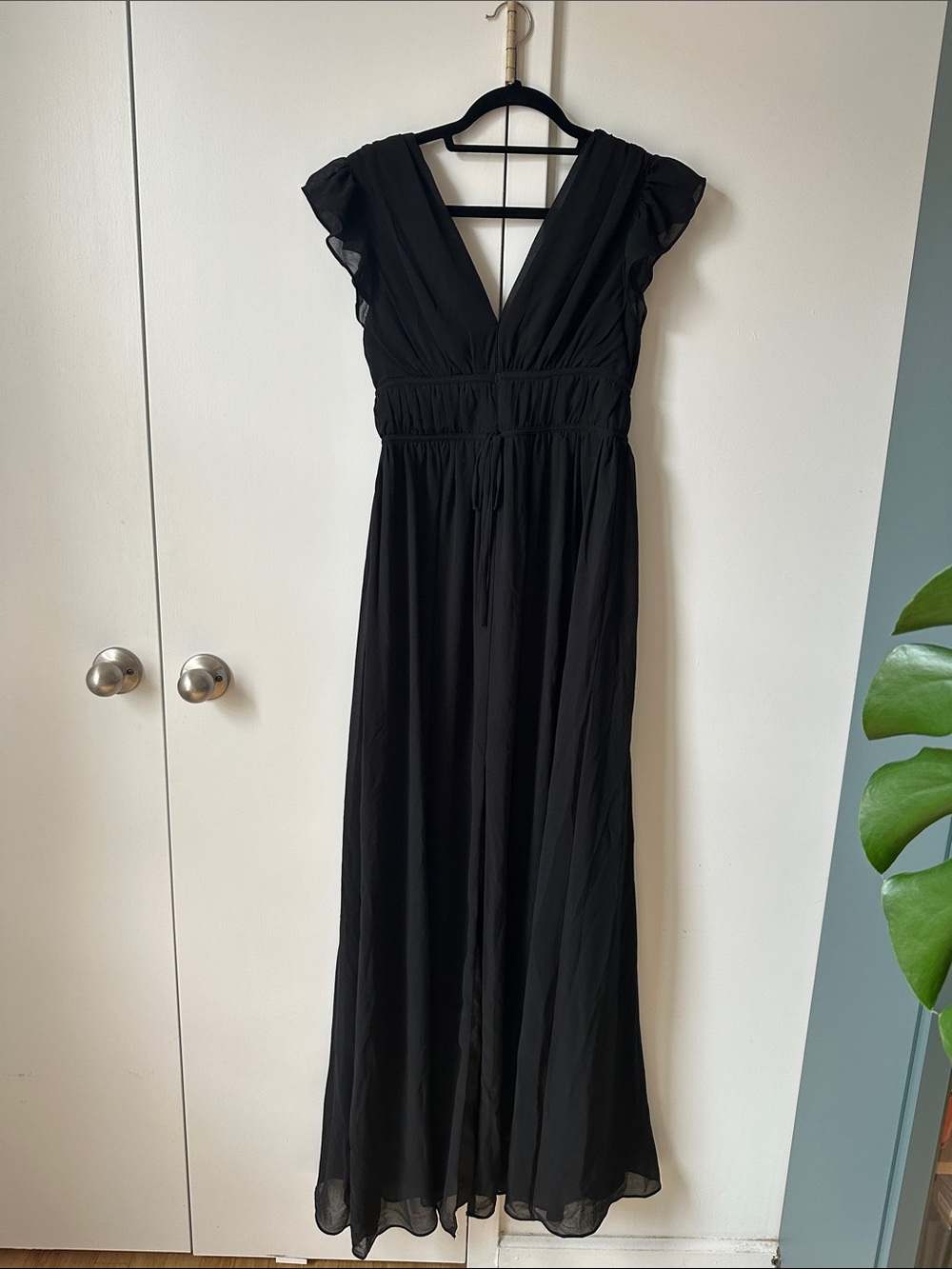 Black V-Neck Maxi Dress from Lulus